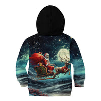 Skeleton Santa Claus Kid Hoodie Santa Claus Is Coming To Town - Wonder Print Shop