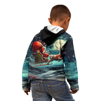 Skeleton Santa Claus Kid Hoodie Santa Claus Is Coming To Town - Wonder Print Shop
