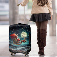 Skeleton Santa Claus Luggage Cover Santa Claus Is Coming To Town - Wonder Print Shop