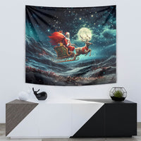 Skeleton Santa Claus Tapestry Santa Claus Is Coming To Town - Wonder Print Shop