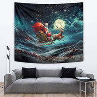 Skeleton Santa Claus Tapestry Santa Claus Is Coming To Town - Wonder Print Shop