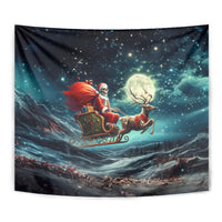 Skeleton Santa Claus Tapestry Santa Claus Is Coming To Town - Wonder Print Shop