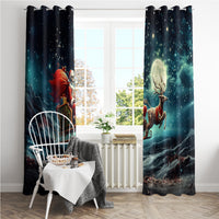 Skeleton Santa Claus Window Curtain Santa Claus Is Coming To Town - Wonder Print Shop