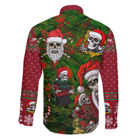 Skeleton Santa Claus Family Matching Tank Maxi Dress and Hawaiian Shirt Multi Skeleton Santa Pattern Ugly Christmas - Wonder Print Shop