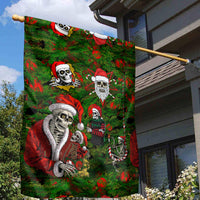 Skeleton Santa Claus Garden Flag Multi Skeleton Santa Pattern Ugly Christmas - Wonder Print Shop