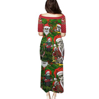 Skeleton Santa Claus Puletasi Multi Skeleton Santa Pattern Ugly Christmas - Wonder Print Shop