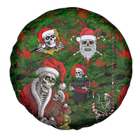 Skeleton Santa Claus Spare Tire Cover Multi Skeleton Santa Pattern Ugly Christmas - Wonder Print Shop