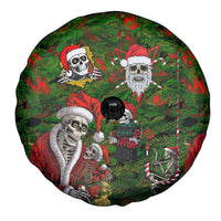 Skeleton Santa Claus Spare Tire Cover Multi Skeleton Santa Pattern Ugly Christmas - Wonder Print Shop