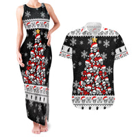 Skull Santa Couples Matching Tank Maxi Dress and Hawaiian Shirt Tree Skull Santa Ugly Christmas - Wonder Print Shop
