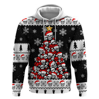 Skull Santa Hoodie Tree Skull Santa Ugly Christmas - Wonder Print Shop