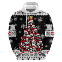 Skull Santa Hoodie Tree Skull Santa Ugly Christmas - Wonder Print Shop