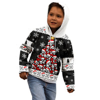 Skull Santa Kid Hoodie Tree Skull Santa Ugly Christmas - Wonder Print Shop