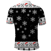 Skull Santa Polo Shirt Tree Skull Santa Ugly Christmas - Wonder Print Shop