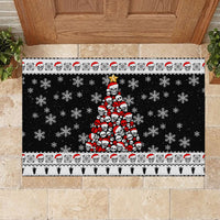 Skull Santa Rubber Doormat Tree Skull Santa Ugly Christmas - Wonder Print Shop
