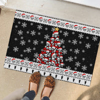 Skull Santa Rubber Doormat Tree Skull Santa Ugly Christmas - Wonder Print Shop