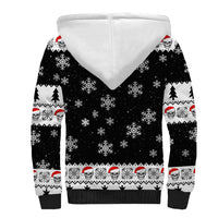 Skull Santa Sherpa Hoodie Tree Skull Santa Ugly Christmas - Wonder Print Shop