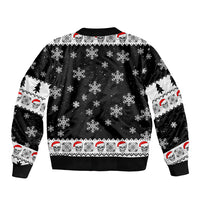 Skull Santa Sleeve Zip Bomber Jacket Tree Skull Santa Ugly Christmas - Wonder Print Shop