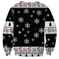 Skull Santa Sweatshirt Tree Skull Santa Ugly Christmas - Wonder Print Shop