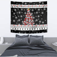 Skull Santa Tapestry Tree Skull Santa Ugly Christmas - Wonder Print Shop