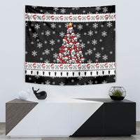 Skull Santa Tapestry Tree Skull Santa Ugly Christmas - Wonder Print Shop