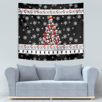 Skull Santa Tapestry Tree Skull Santa Ugly Christmas - Wonder Print Shop