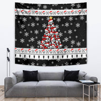 Skull Santa Tapestry Tree Skull Santa Ugly Christmas - Wonder Print Shop