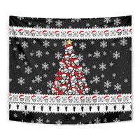 Skull Santa Tapestry Tree Skull Santa Ugly Christmas - Wonder Print Shop
