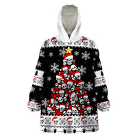 Skull Santa Wearable Blanket Hoodie Tree Skull Santa Ugly Christmas - Wonder Print Shop
