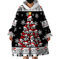 Skull Santa Wearable Blanket Hoodie Tree Skull Santa Ugly Christmas - Wonder Print Shop