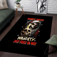 Skeleton Santa Claus Area Rug Sorry Santa Naughty Just Feels So Nice - Wonder Print Shop