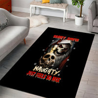 Skeleton Santa Claus Area Rug Sorry Santa Naughty Just Feels So Nice - Wonder Print Shop