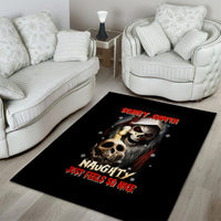 Skeleton Santa Claus Area Rug Sorry Santa Naughty Just Feels So Nice - Wonder Print Shop