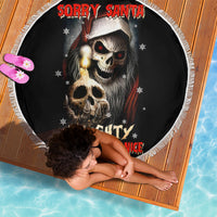 Skeleton Santa Claus Beach Blanket Sorry Santa Naughty Just Feels So Nice - Wonder Print Shop