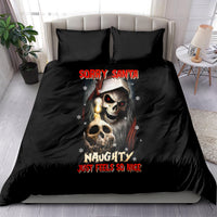 Skeleton Santa Claus Bedding Set Sorry Santa Naughty Just Feels So Nice - Wonder Print Shop