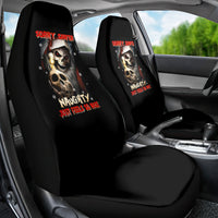 Skeleton Santa Claus Car Seat Cover Sorry Santa Naughty Just Feels So Nice - Wonder Print Shop