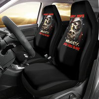 Skeleton Santa Claus Car Seat Cover Sorry Santa Naughty Just Feels So Nice - Wonder Print Shop