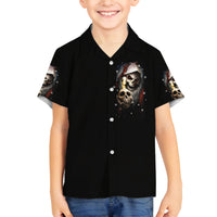 Skeleton Santa Claus Family Matching Summer Maxi Dress and Hawaiian Shirt Sorry Santa Naughty Just Feels So Nice - Wonder Print Shop