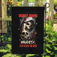 Skeleton Santa Claus Garden Flag Sorry Santa Naughty Just Feels So Nice - Wonder Print Shop