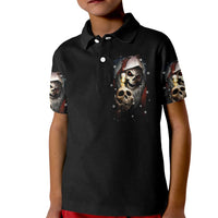 Skeleton Santa Claus Kid Polo Shirt Sorry Santa Naughty Just Feels So Nice - Wonder Print Shop