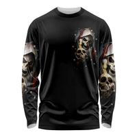 Skeleton Santa Claus Long Sleeve Shirt Sorry Santa Naughty Just Feels So Nice - Wonder Print Shop