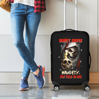Skeleton Santa Claus Luggage Cover Sorry Santa Naughty Just Feels So Nice - Wonder Print Shop