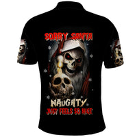 Skeleton Santa Claus Polo Shirt Sorry Santa Naughty Just Feels So Nice - Wonder Print Shop