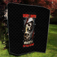 Skeleton Santa Claus Quilt Sorry Santa Naughty Just Feels So Nice - Wonder Print Shop