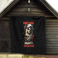 Skeleton Santa Claus Quilt Sorry Santa Naughty Just Feels So Nice - Wonder Print Shop