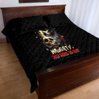 Skeleton Santa Claus Quilt Bed Set Sorry Santa Naughty Just Feels So Nice - Wonder Print Shop