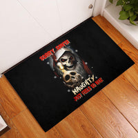 Skeleton Santa Claus Rubber Doormat Sorry Santa Naughty Just Feels So Nice - Wonder Print Shop