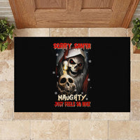 Skeleton Santa Claus Rubber Doormat Sorry Santa Naughty Just Feels So Nice - Wonder Print Shop