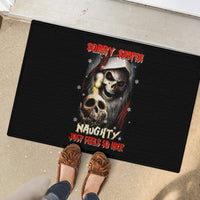 Skeleton Santa Claus Rubber Doormat Sorry Santa Naughty Just Feels So Nice - Wonder Print Shop