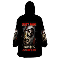 Skeleton Santa Claus Wearable Blanket Hoodie Sorry Santa Naughty Just Feels So Nice - Wonder Print Shop