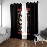 Skeleton Santa Claus Window Curtain Sorry Santa Naughty Just Feels So Nice - Wonder Print Shop